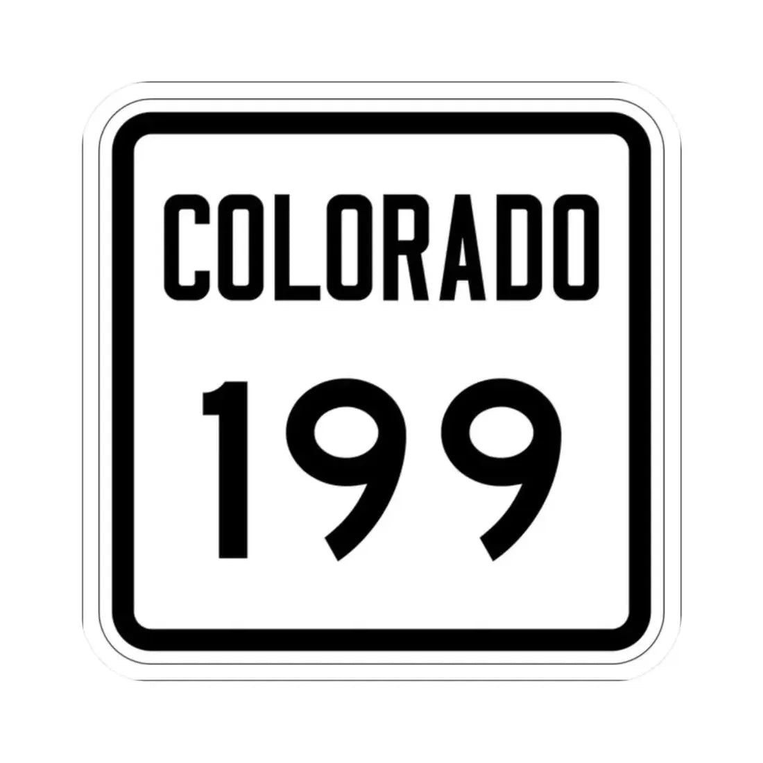 Colorado 199 1946 (Colorado) (Road Sign) STICKER Vinyl Kiss-Cut Decal 2 Inch White - The Sticker Space