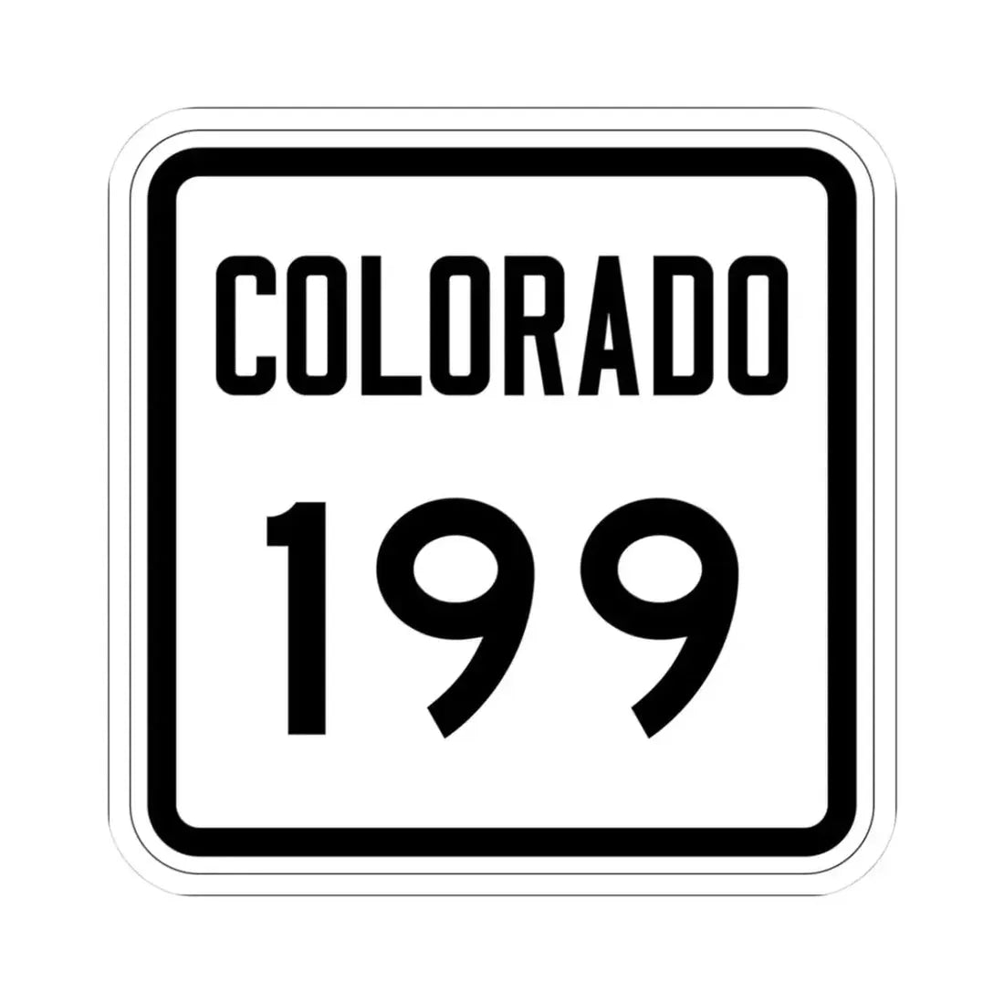 Colorado 199 1946 (Colorado) (Road Sign) STICKER Vinyl Kiss-Cut Decal 3 Inch White - The Sticker Space