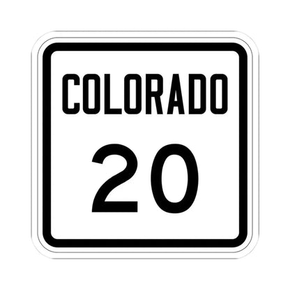 Colorado 20 1946 (Colorado) (Road Sign) STICKER Vinyl Kiss-Cut Decal 3 Inch White - The Sticker Space