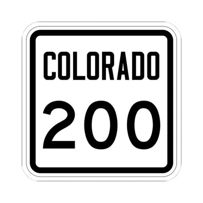Colorado 200 1946 (Colorado) (Road Sign) STICKER Vinyl Kiss-Cut Decal 4 Inch White - The Sticker Space