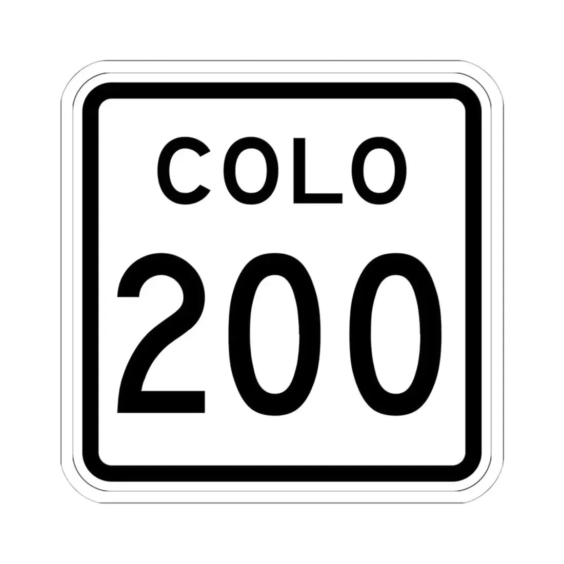 Colorado 200 1952 (Colorado) (Road Sign) STICKER Vinyl Kiss-Cut Decal 6 Inch White - The Sticker Space