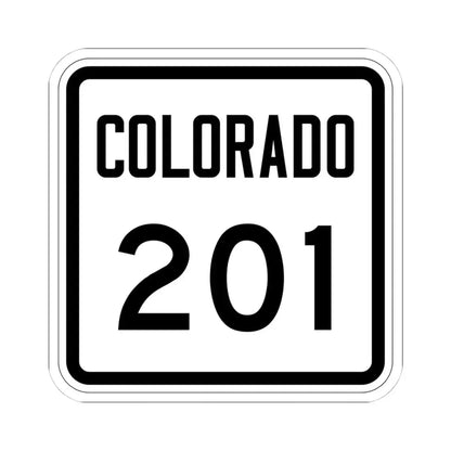 Colorado 201 1946 (Colorado) (Road Sign) STICKER Vinyl Kiss-Cut Decal 4 Inch White - The Sticker Space