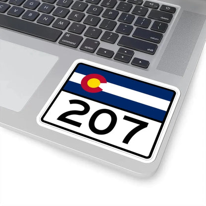 Colorado 207 wide (Colorado) (Road Sign) STICKER Vinyl Kiss-Cut Decal - The Sticker Space