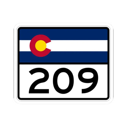 Colorado 209 wide (Colorado) (Road Sign) STICKER Vinyl Kiss-Cut Decal 2 Inch White - The Sticker Space