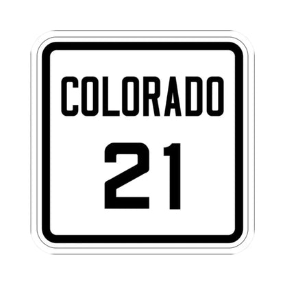 Colorado 21 1926 (Colorado) (Road Sign) STICKER Vinyl Kiss-Cut Decal 2 Inch White - The Sticker Space