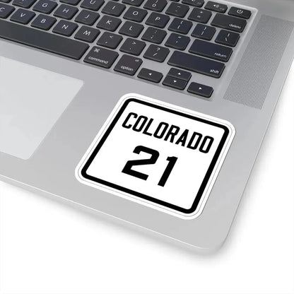 Colorado 21 1926 (Colorado) (Road Sign) STICKER Vinyl Kiss-Cut Decal - The Sticker Space