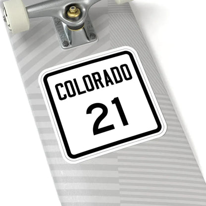 Colorado 21 1946 (Colorado) (Road Sign) STICKER Vinyl Kiss-Cut Decal - The Sticker Space