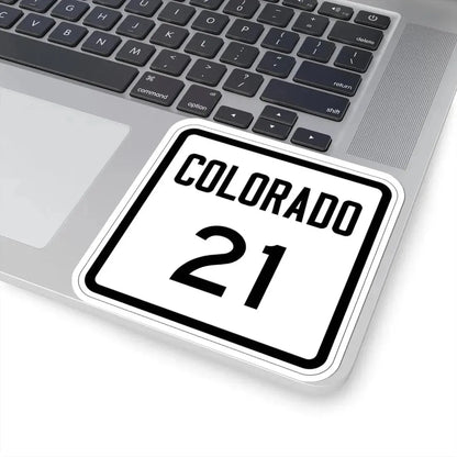 Colorado 21 1946 (Colorado) (Road Sign) STICKER Vinyl Kiss-Cut Decal - The Sticker Space