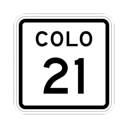 Colorado 21 1952 (Colorado) (Road Sign) STICKER Vinyl Kiss-Cut Decal 3 Inch White - The Sticker Space