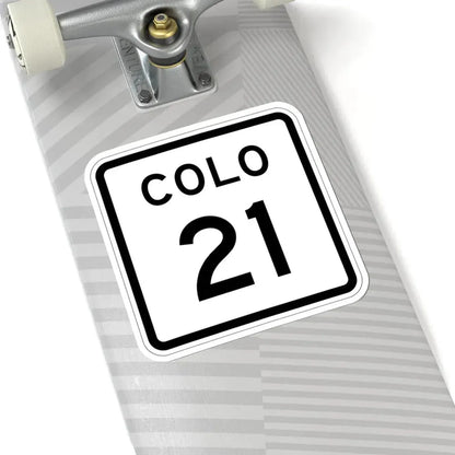 Colorado 21 1952 (Colorado) (Road Sign) STICKER Vinyl Kiss-Cut Decal - The Sticker Space