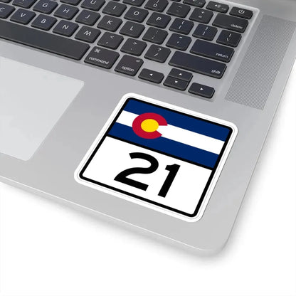 Colorado 21 (Colorado) (Road Sign) STICKER Vinyl Kiss-Cut Decal - The Sticker Space