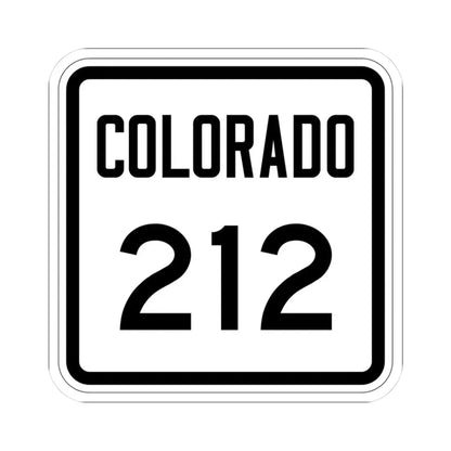 Colorado 212 1946 (Colorado) (Road Sign) STICKER Vinyl Kiss-Cut Decal 3 Inch White - The Sticker Space