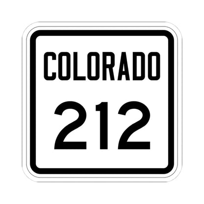 Colorado 212 1946 (Colorado) (Road Sign) STICKER Vinyl Kiss-Cut Decal 4 Inch White - The Sticker Space