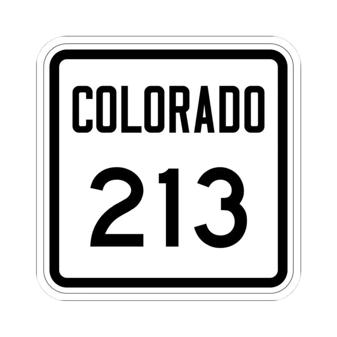 Colorado 213 1946 (Colorado) (Road Sign) STICKER Vinyl Kiss-Cut Decal 3 Inch White - The Sticker Space