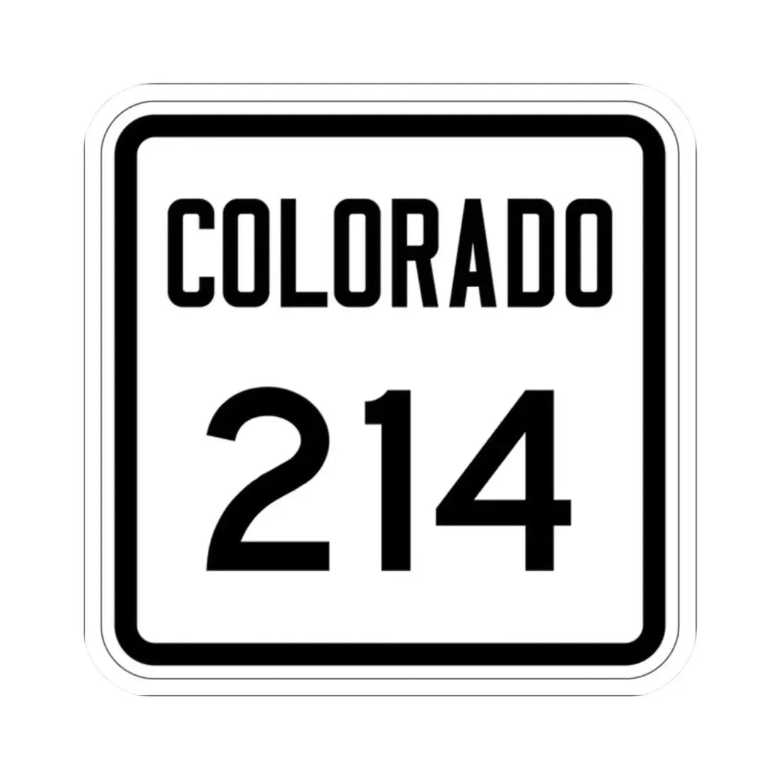 Colorado 214 1946 (Colorado) (Road Sign) STICKER Vinyl Kiss-Cut Decal 2 Inch White - The Sticker Space