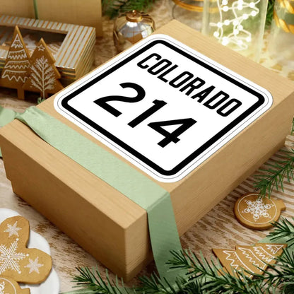 Colorado 214 1946 (Colorado) (Road Sign) STICKER Vinyl Kiss-Cut Decal - The Sticker Space