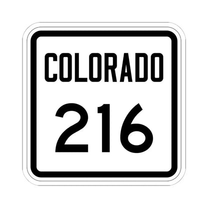 Colorado 216 1946 (Colorado) (Road Sign) STICKER Vinyl Kiss-Cut Decal 6 Inch White - The Sticker Space