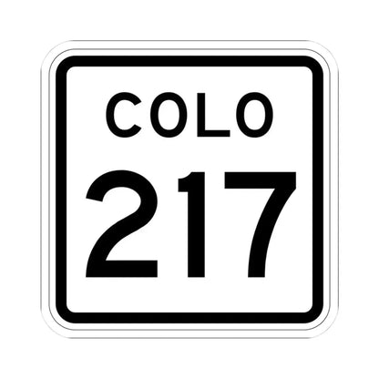 Colorado 217 1952 (Colorado) (Road Sign) STICKER Vinyl Kiss-Cut Decal 3 Inch White - The Sticker Space