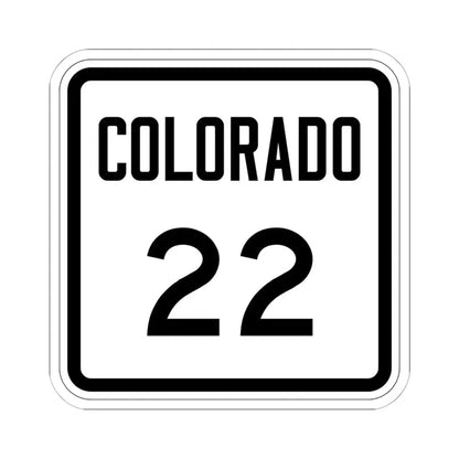Colorado 22 1946 (Colorado) (Road Sign) STICKER Vinyl Kiss-Cut Decal 6 Inch White - The Sticker Space