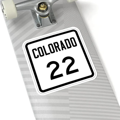 Colorado 22 1946 (Colorado) (Road Sign) STICKER Vinyl Kiss-Cut Decal - The Sticker Space