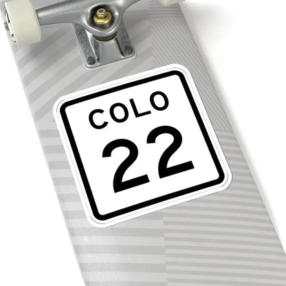 Colorado 22 1952 (Colorado) (Road Sign) STICKER Vinyl Kiss-Cut Decal - The Sticker Space