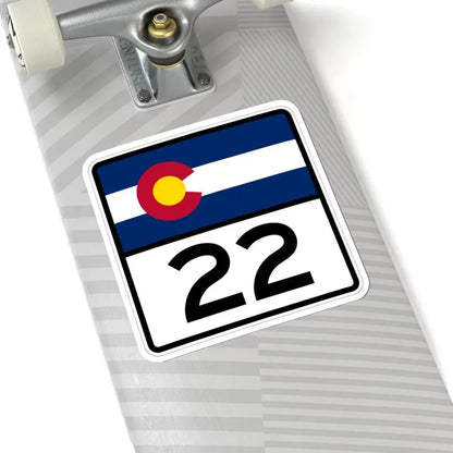 Colorado 22 (Colorado) (Road Sign) STICKER Vinyl Kiss-Cut Decal - The Sticker Space