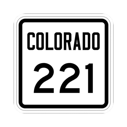 Colorado 221 1946 (Colorado) (Road Sign) STICKER Vinyl Kiss-Cut Decal 2 Inch White - The Sticker Space