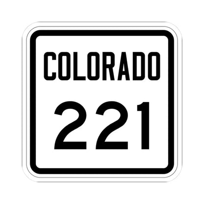 Colorado 221 1946 (Colorado) (Road Sign) STICKER Vinyl Kiss-Cut Decal 3 Inch White - The Sticker Space