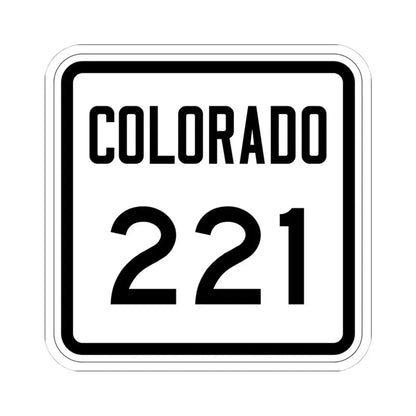 Colorado 221 1946 (Colorado) (Road Sign) STICKER Vinyl Kiss-Cut Decal 4 Inch White - The Sticker Space