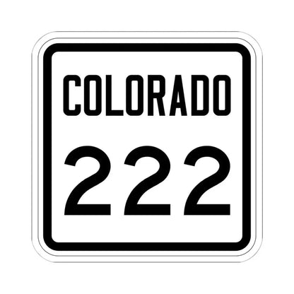 Colorado 222 1946 (Colorado) (Road Sign) STICKER Vinyl Kiss-Cut Decal 6 Inch White - The Sticker Space