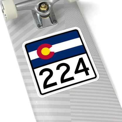 Colorado 224 (Colorado) (Road Sign) STICKER Vinyl Kiss-Cut Decal - The Sticker Space