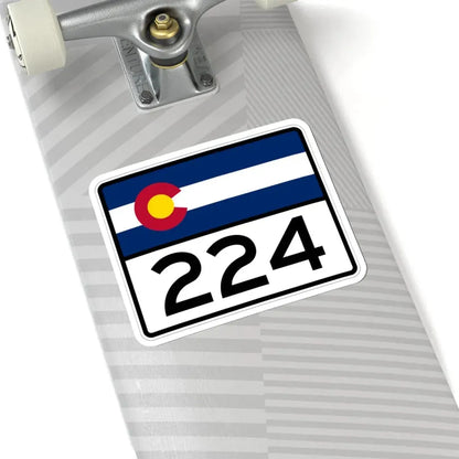 Colorado 224 wide (Colorado) (Road Sign) STICKER Vinyl Kiss-Cut Decal - The Sticker Space