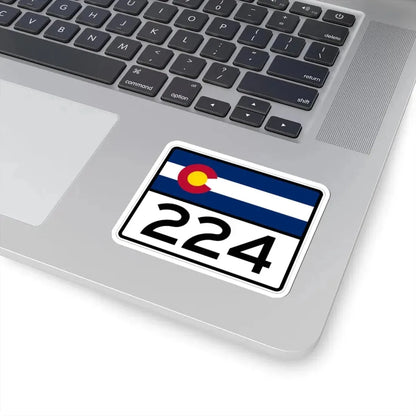 Colorado 224 wide (Colorado) (Road Sign) STICKER Vinyl Kiss-Cut Decal - The Sticker Space