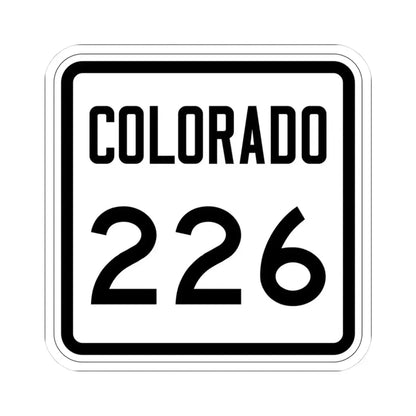 Colorado 226 1946 (Colorado) (Road Sign) STICKER Vinyl Kiss-Cut Decal 3 Inch White - The Sticker Space