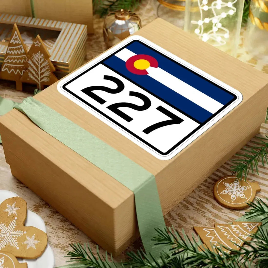 Colorado 227 wide (Colorado) (Road Sign) STICKER Vinyl Kiss-Cut Decal - The Sticker Space