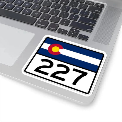Colorado 227 wide (Colorado) (Road Sign) STICKER Vinyl Kiss-Cut Decal - The Sticker Space