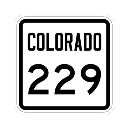 Colorado 229 1946 (Colorado) (Road Sign) STICKER Vinyl Kiss-Cut Decal 4 Inch White - The Sticker Space