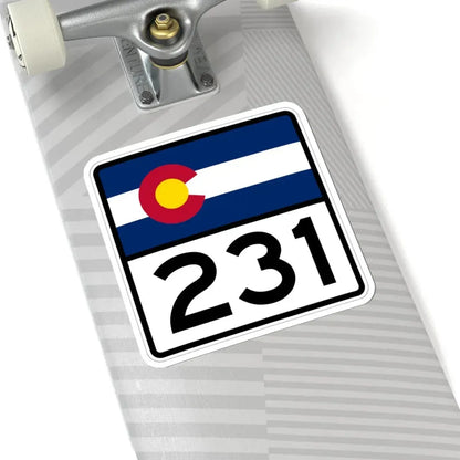 Colorado 231 (Colorado) (Road Sign) STICKER Vinyl Kiss-Cut Decal - The Sticker Space