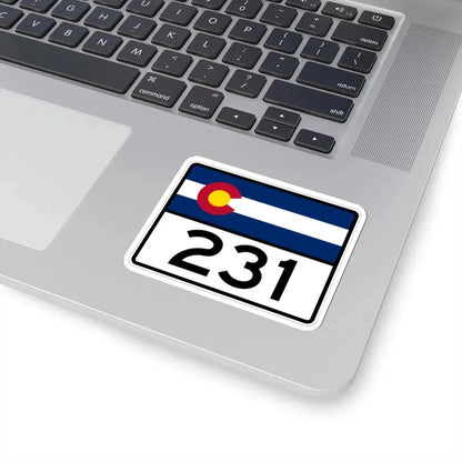 Colorado 231 wide (Colorado) (Road Sign) STICKER Vinyl Kiss-Cut Decal - The Sticker Space
