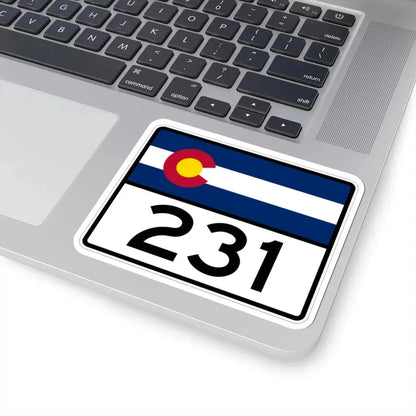Colorado 231 wide (Colorado) (Road Sign) STICKER Vinyl Kiss-Cut Decal - The Sticker Space