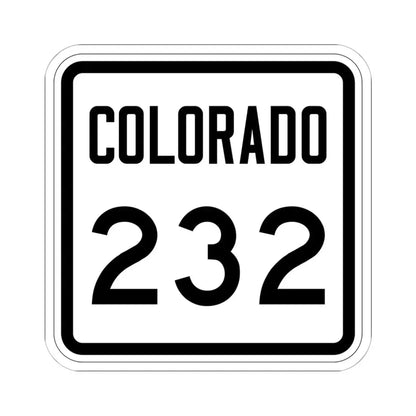 Colorado 232 1946 (Colorado) (Road Sign) STICKER Vinyl Kiss-Cut Decal 6 Inch White - The Sticker Space