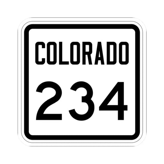 Colorado 234 1946 (Colorado) (Road Sign) STICKER Vinyl Kiss-Cut Decal 2 Inch White - The Sticker Space