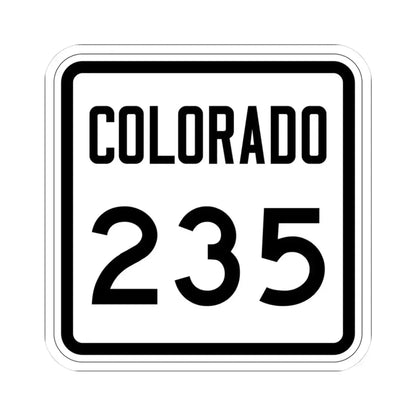 Colorado 235 1946 (Colorado) (Road Sign) STICKER Vinyl Kiss-Cut Decal 3 Inch White - The Sticker Space