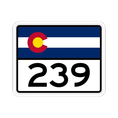 Colorado 239 wide (Colorado) (Road Sign) STICKER Vinyl Kiss-Cut Decal 6 Inch White - The Sticker Space