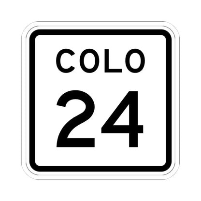 Colorado 24 1952 (Colorado) (Road Sign) STICKER Vinyl Kiss-Cut Decal 4 Inch White - The Sticker Space