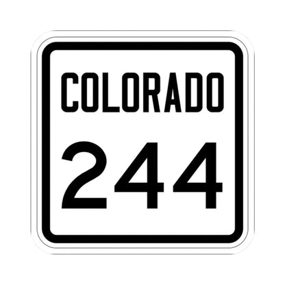 Colorado 244 1946 (Colorado) (Road Sign) STICKER Vinyl Kiss-Cut Decal 2 Inch White - The Sticker Space