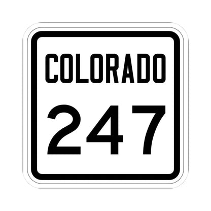 Colorado 247 1946 (Colorado) (Road Sign) STICKER Vinyl Kiss-Cut Decal 3 Inch White - The Sticker Space