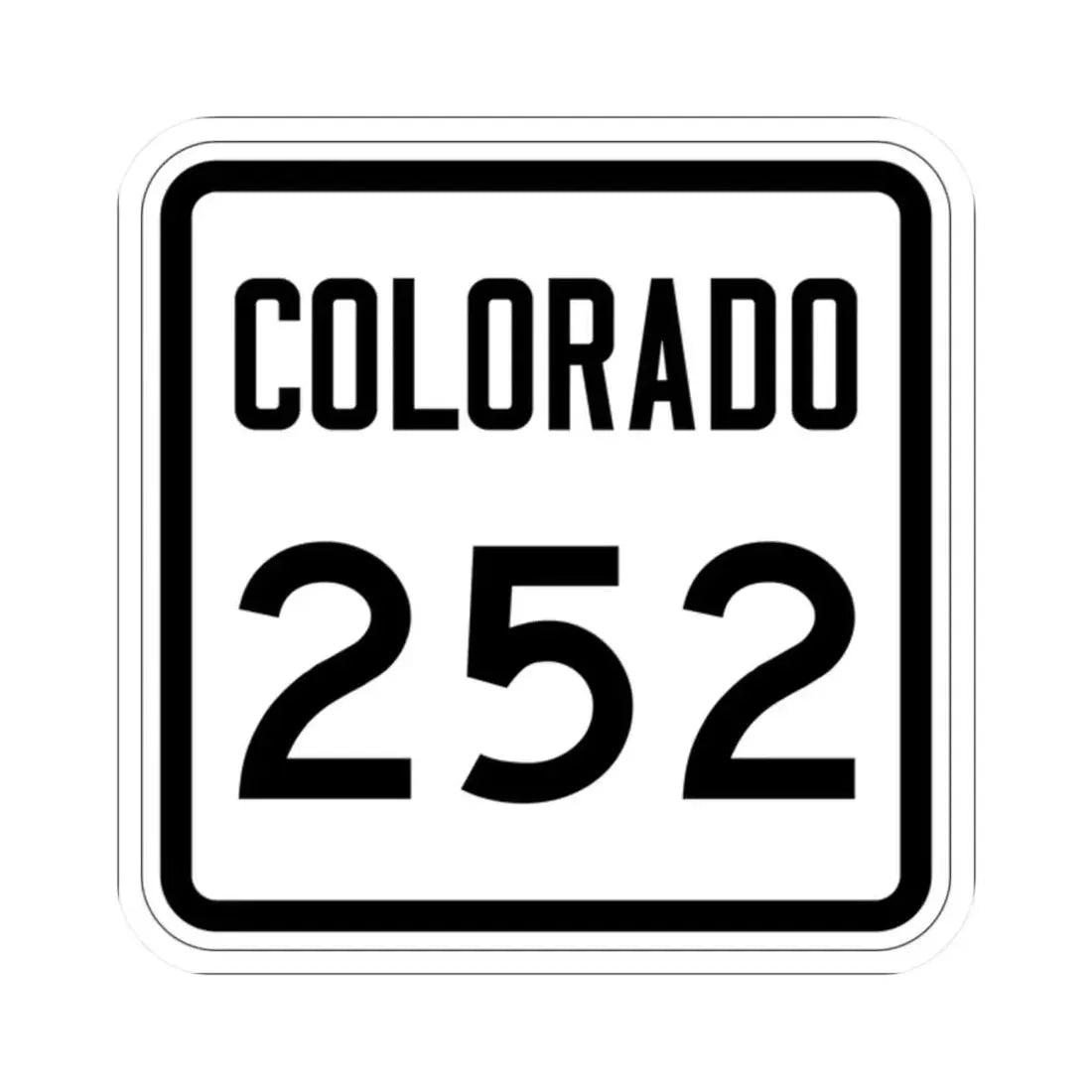 Colorado 252 1946 (Colorado) (Road Sign) STICKER Vinyl Kiss-Cut Decal 2 Inch White - The Sticker Space
