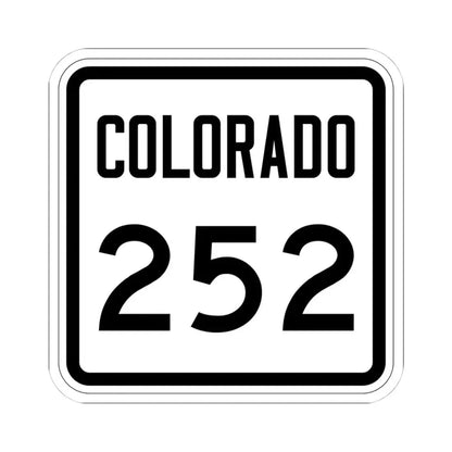Colorado 252 1946 (Colorado) (Road Sign) STICKER Vinyl Kiss-Cut Decal 4 Inch White - The Sticker Space