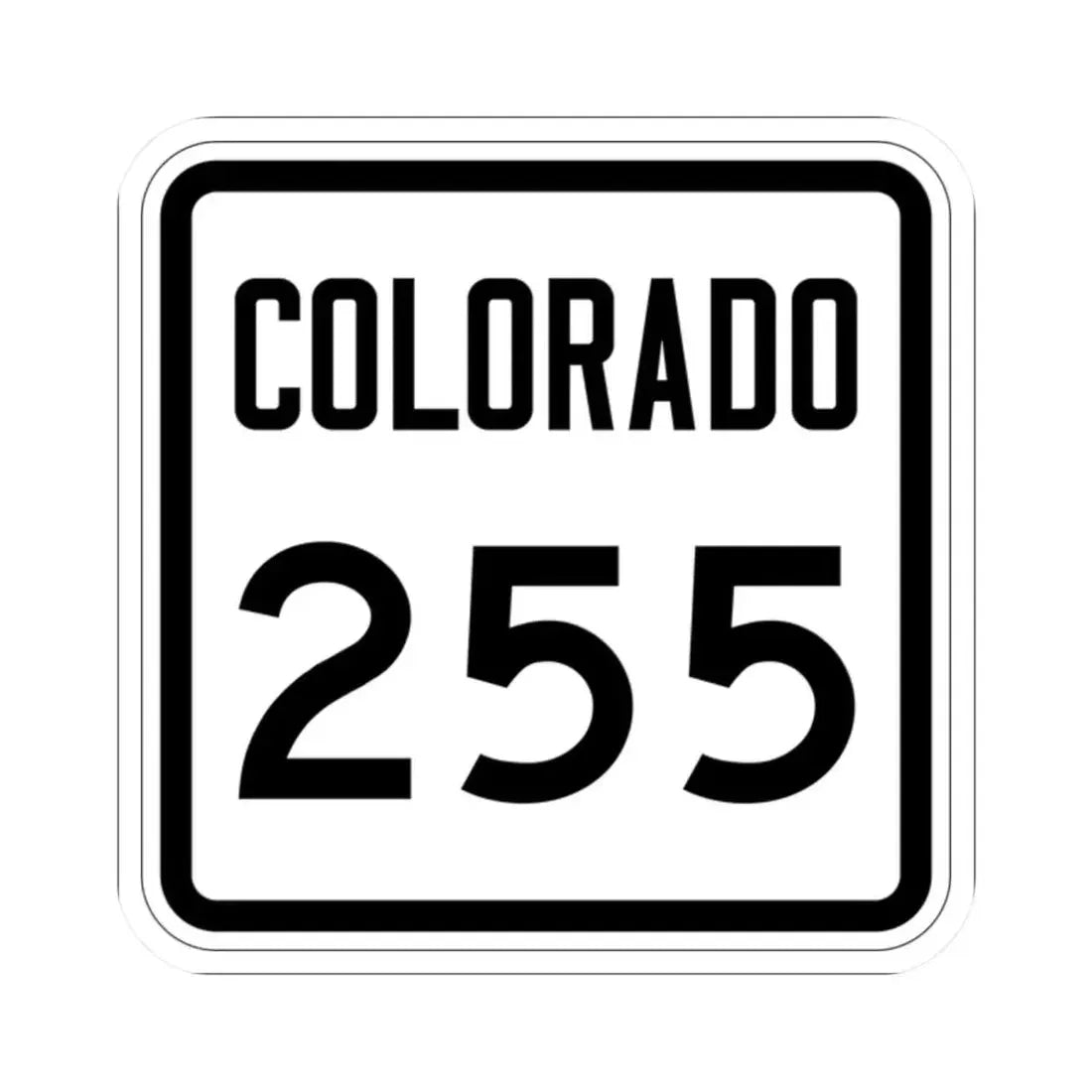 Colorado 255 1946 (Colorado) (Road Sign) STICKER Vinyl Kiss-Cut Decal 2 Inch White - The Sticker Space